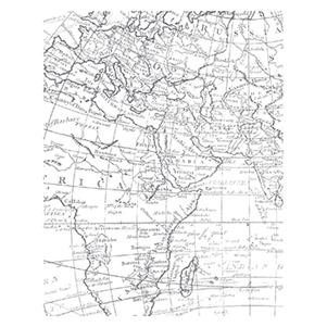 World Map Stamp