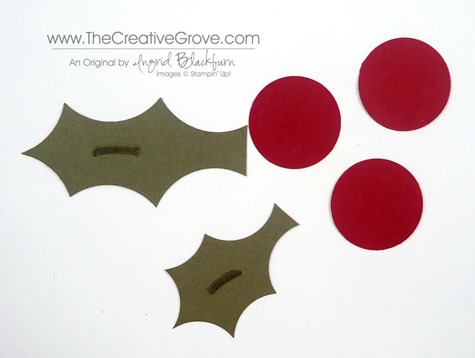 Holly Leaves with a Circle Punch 005