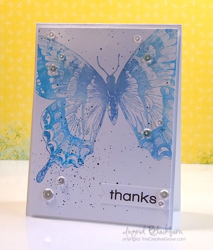 Watercolor Stamped Swallowtail Stamp by Stampin Up