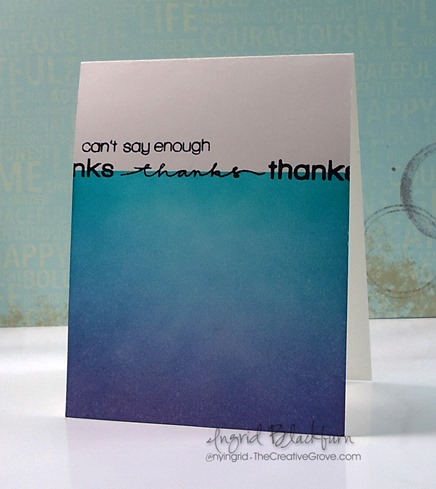 one layer card OLC with Distress ink