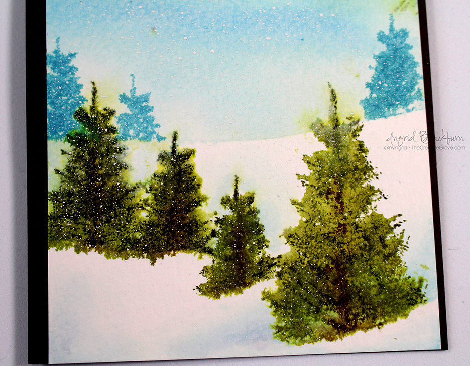 Watercolored Snow Scenic Cards