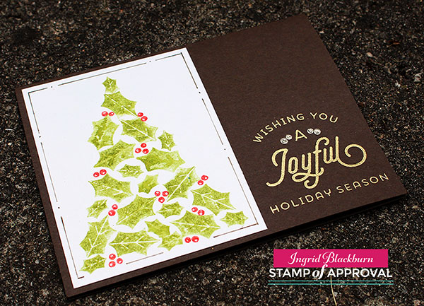 Watercolor Stamping the perfect Christmas tree