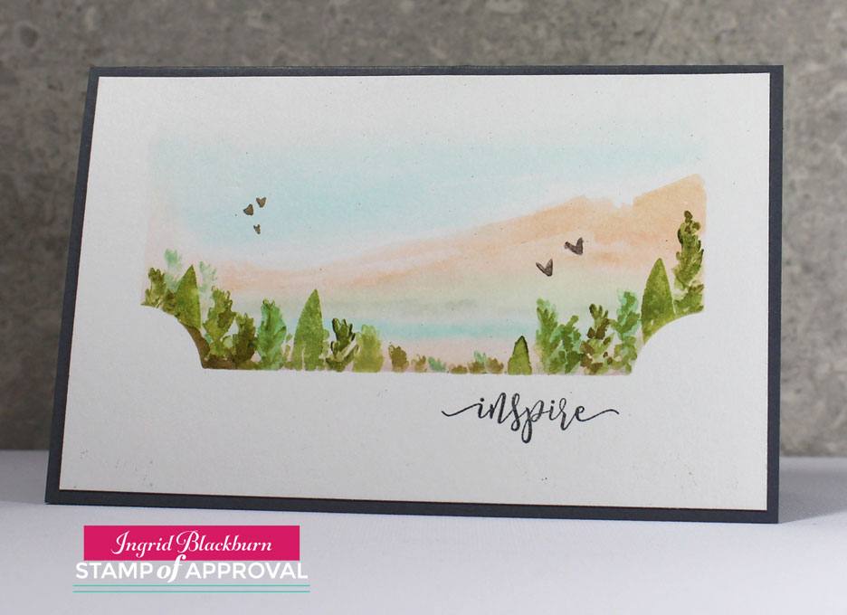 Watercolor Landscape Cards using the Naturally Inspired Collection
