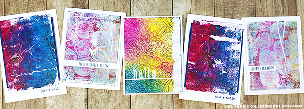 Be Different – Make Amazing Paper Napkin Cards With A Gelli Plate